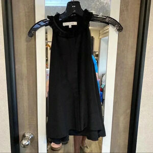 220 Alexis Sleeveless Silk Blouse with Ruffle Details